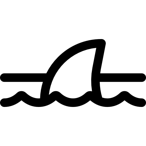 Акула Basic Rounded Lineal иконка