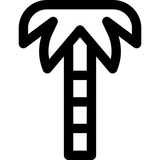 palmier Basic Rounded Lineal Icône