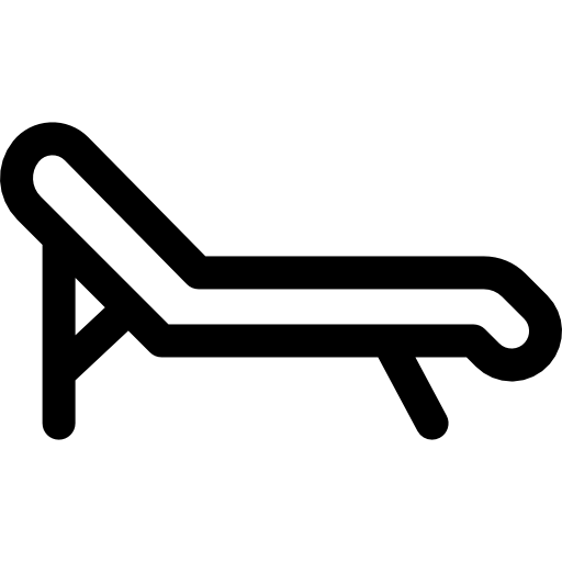 デッキチェア Basic Rounded Lineal icon