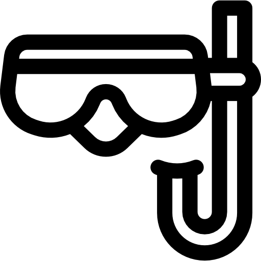 duikmasker Basic Rounded Lineal icoon