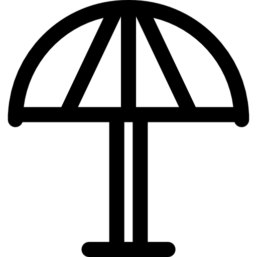 paraplu Basic Rounded Lineal icoon