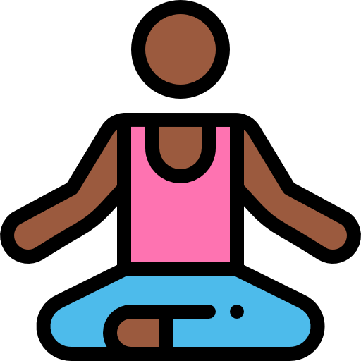 Yoga Detailed Rounded Lineal color icon