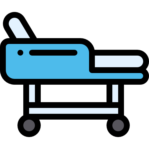 Hospital bed Detailed Rounded Lineal color icon