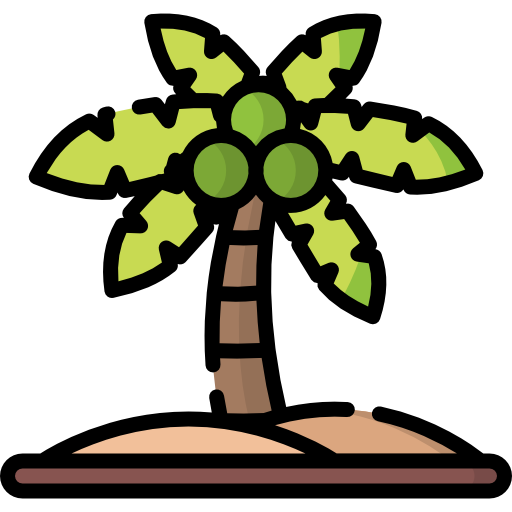 Árbol de coco Special Lineal color icono