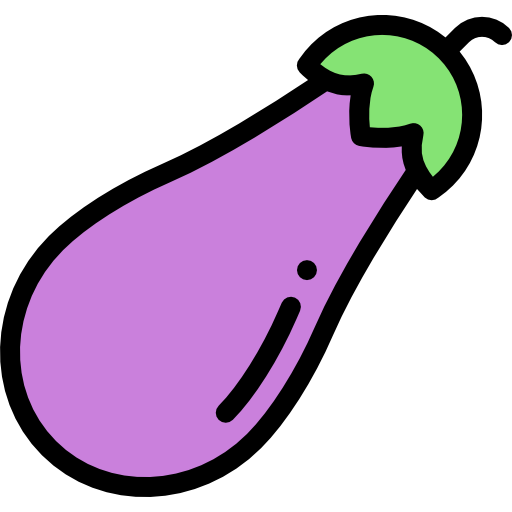 Aubergine Detailed Rounded Lineal color icon