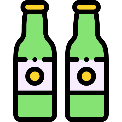 bottiglia di birra Detailed Rounded Lineal color icona