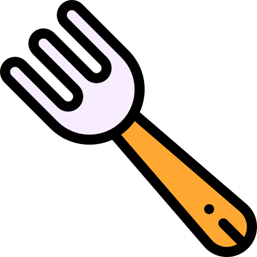 Fork Detailed Rounded Lineal color icon
