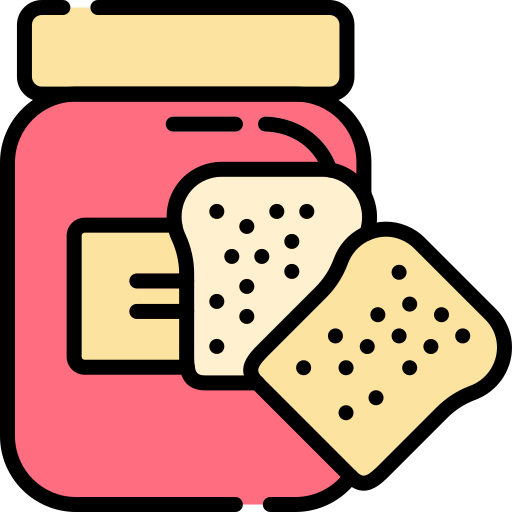 Хлеб и масло Generic Outline Color иконка