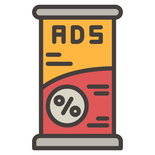 Ads Generic Outline Color icon