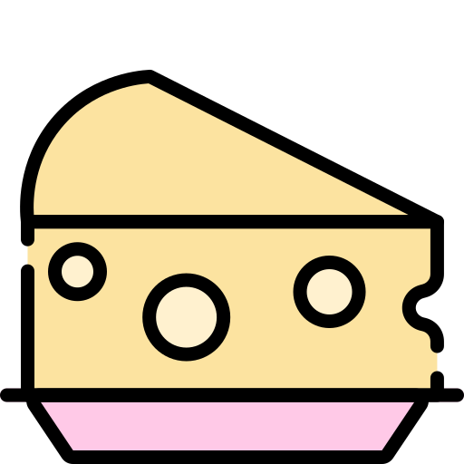 치즈 슬라이스 Generic Outline Color icon