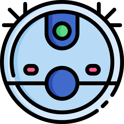 robot aspirapolvere Generic Outline Color icona