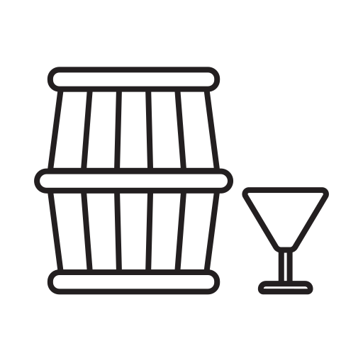 Wine barrel Generic black outline icon