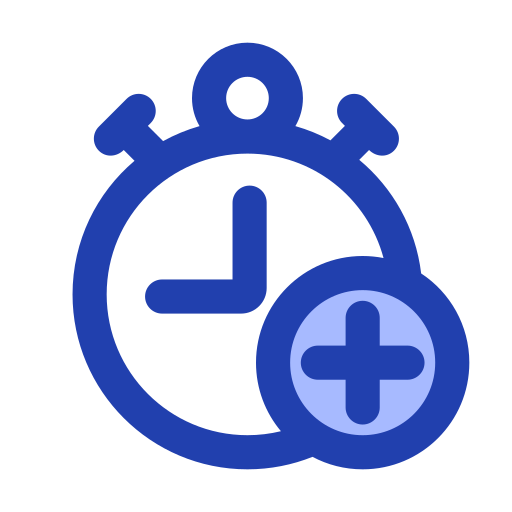 시간 추가 Generic Blue icon