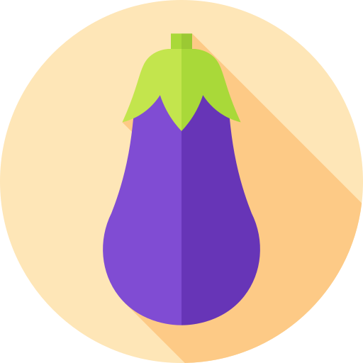 aubergine Flat Circular Flat Icône