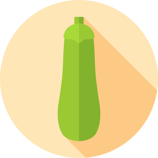 zucchine Flat Circular Flat icona