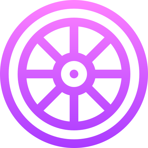 Wheel Basic Gradient Lineal color icon