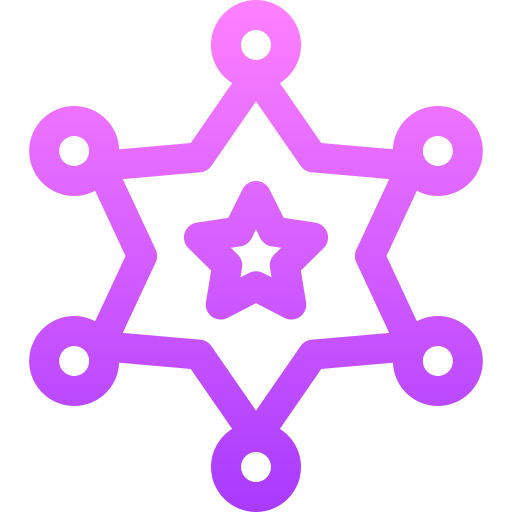 distintivo dello sceriffo Basic Gradient Lineal color icona