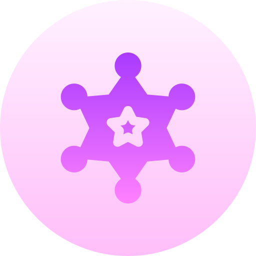 odznaka szeryfa Basic Gradient Circular ikona