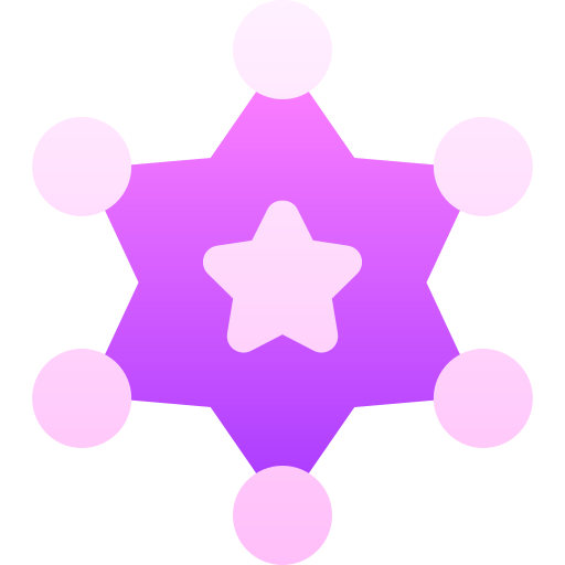 odznaka szeryfa Basic Gradient Gradient ikona