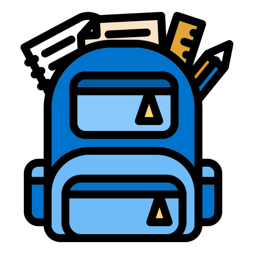 School bag Generic Outline Color icon