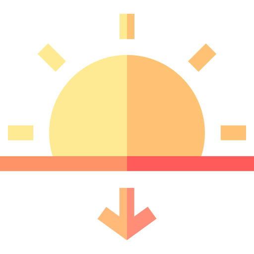 sunset Basic Straight Flat Ícone