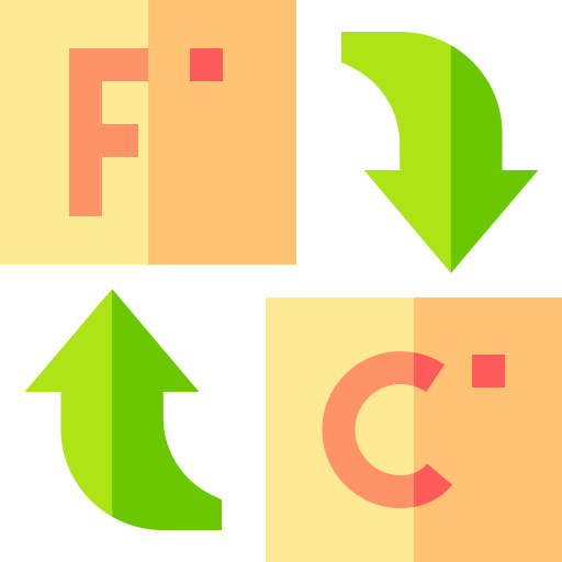 fahrenheit Basic Straight Flat icon