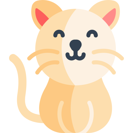 кошка Kawaii Flat иконка