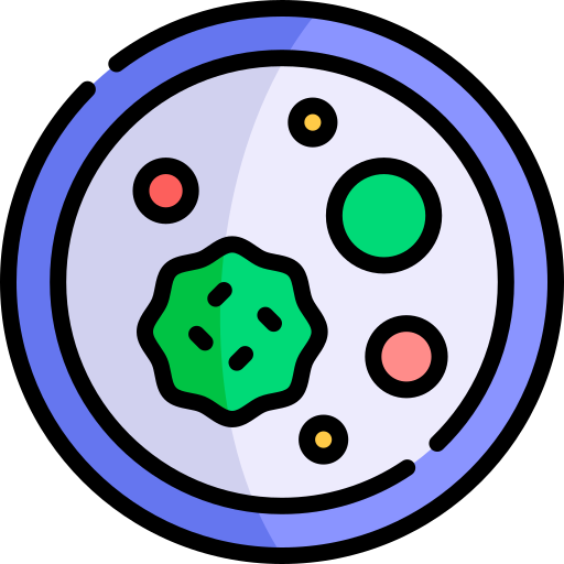 Petri Dish Kawaii Lineal color icon