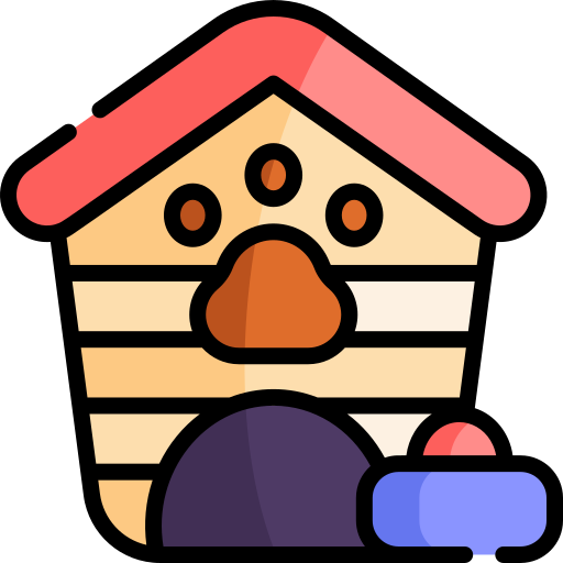 Dog house Kawaii Lineal color icon