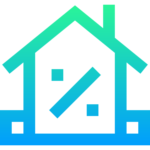Mortgage Super Basic Straight Gradient icon