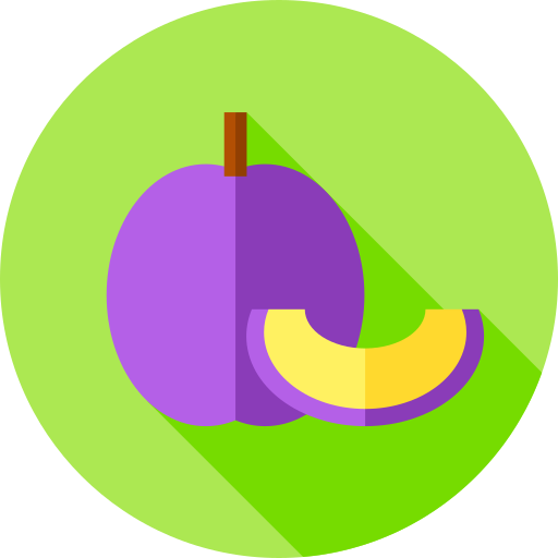 Plum Flat Circular Flat icon