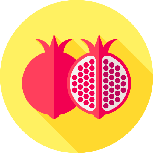 Pomegranate Flat Circular Flat icon