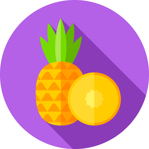 ananas Flat Circular Flat icona