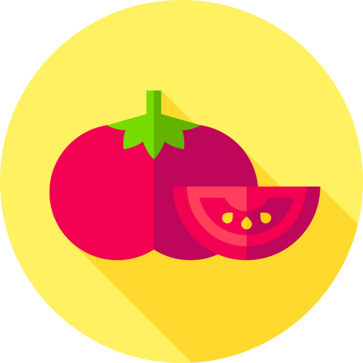 tomate Flat Circular Flat icono