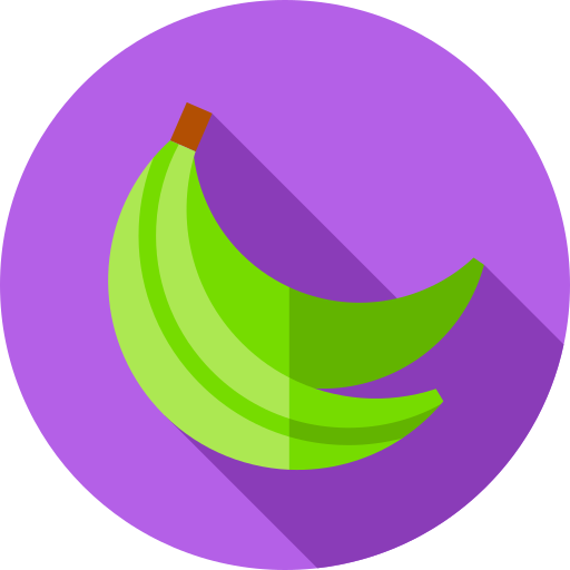 banane plantain Flat Circular Flat Icône