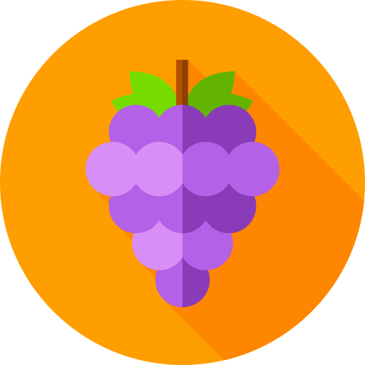 Grape Flat Circular Flat icon