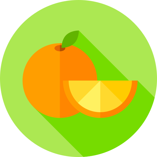 naranja Flat Circular Flat icono