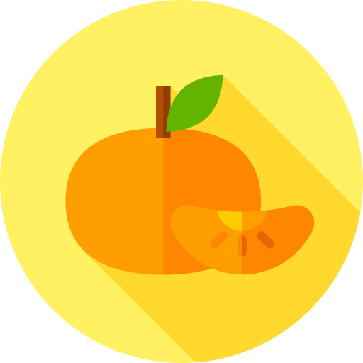 Mandarin Flat Circular Flat icono