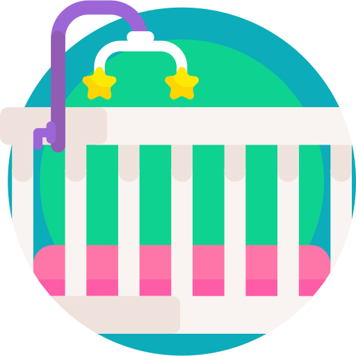 cuna de bebe Detailed Flat Circular Flat icono