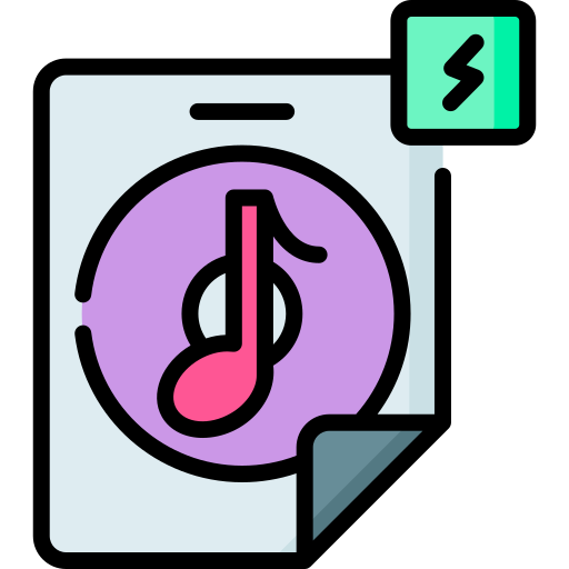 musikdatei Special Lineal color icon