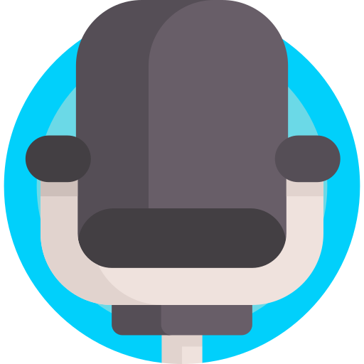 bureaustoel Detailed Flat Circular Flat icoon