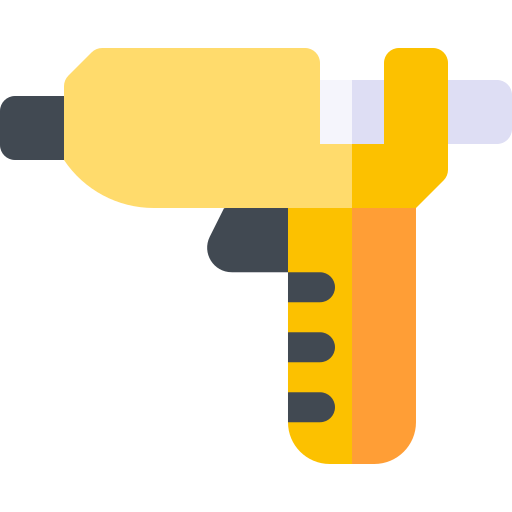 pistola de pegamento Basic Rounded Flat icono
