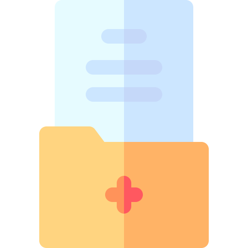 Медицинская карта Basic Rounded Flat иконка