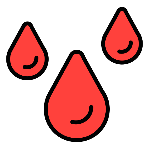 goccia di sangue Generic Outline Color icona