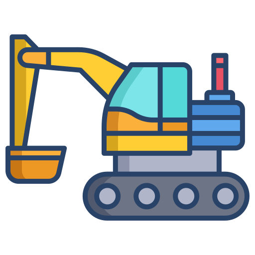 Excavator Generic color outline icon