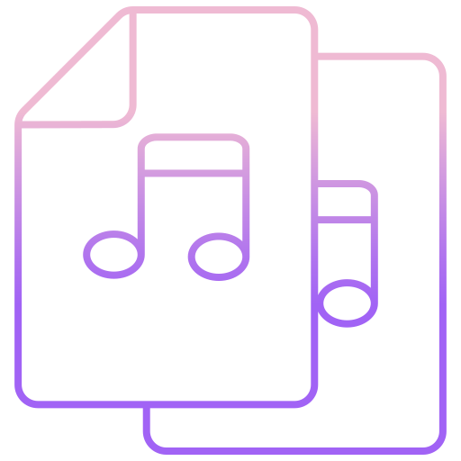 archivo de audio Generic gradient outline icono