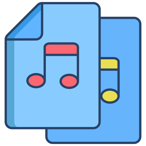 archivo de audio Generic color outline icono