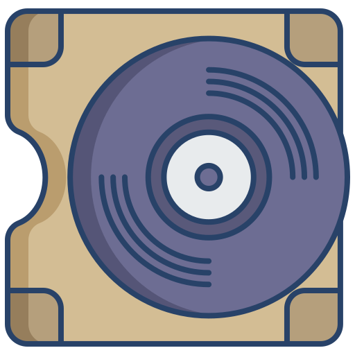 płyta winylowa Generic color outline ikona