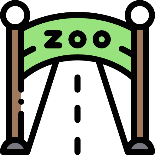 動物園 Detailed Rounded Lineal color icon