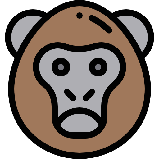 orang-utan Detailed Rounded Lineal color icon